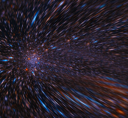 star blue abstract fractal background