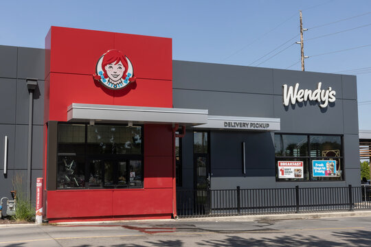 Wendy's fast food restaurant. Wendys is famous for its Frosty Dairy Dessert and square hamburgers.