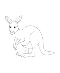 Kangaroo Coloring Page for Kids