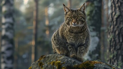 Obraz premium Scottish Wildcat Day. 
