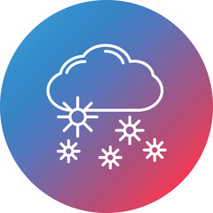Snowy Line Gradient Circle Background Icon