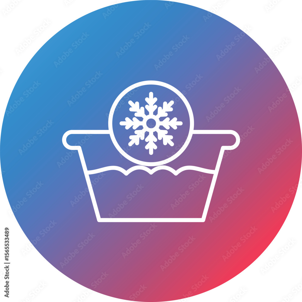 Poster cold line gradient circle background icon
