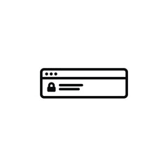 Secure web browser address bar icon with padlock symbol  