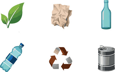 recycling symbol in the glass