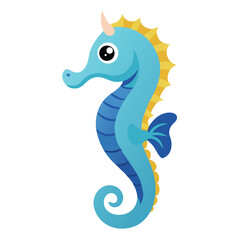 Fototapeta premium A tiny seahorse gracefully floating, a delicate and enchanting creature of the ocean.
