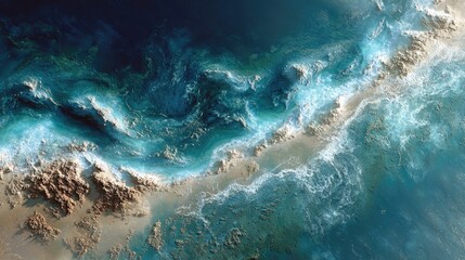 Top down Satellite view Artistic interpretation blending actual satellite images with imaginative elements depicting Earths fragile ecosystem