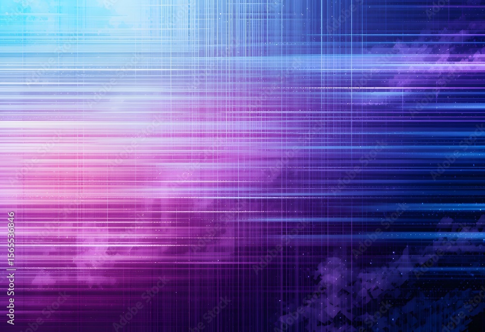 Poster abstract digital design, a vibrant pattern featuring horizontal and vertical lines that create motio