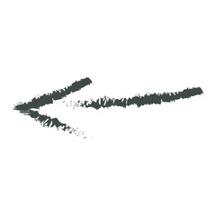 Vector scribble, black curved texture arrow