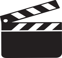 Clapperboard, Film Reel Icons Set, Vector Clipart

