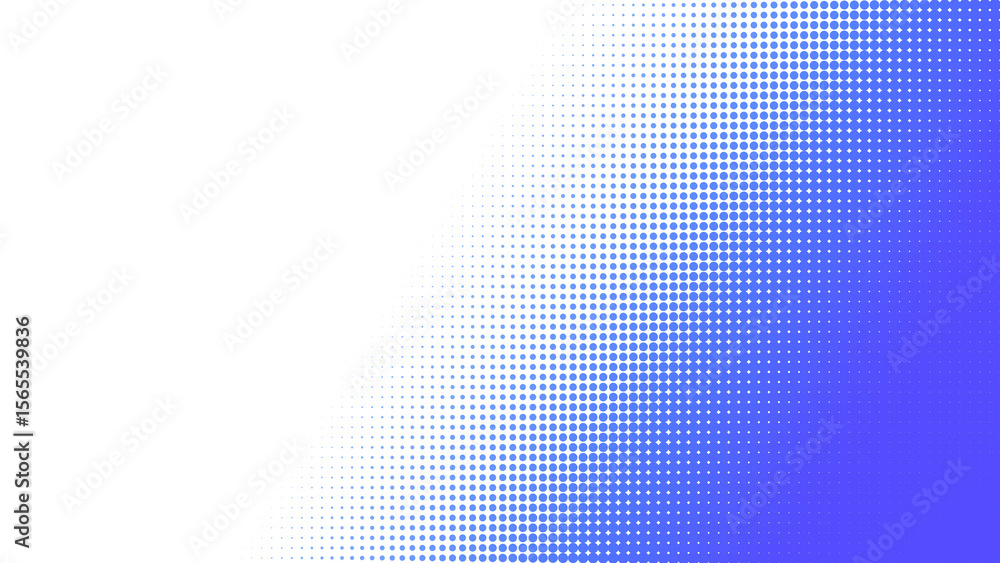 Poster blue halftone pattern on white background. abstract high resolution full frame half tone background 