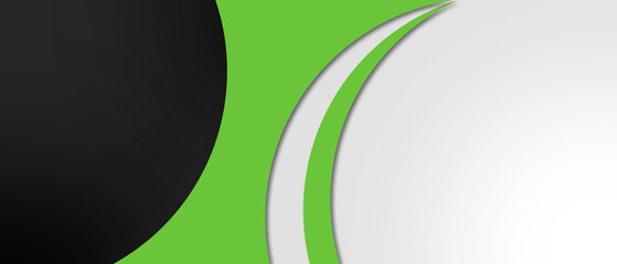 Abstract green banner background with copy space