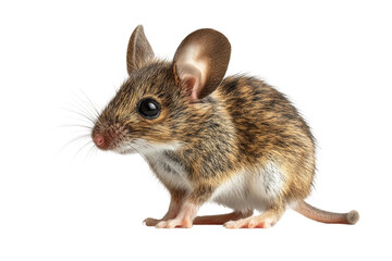 Fototapeta premium PNG Close-up of a brown mouse with fur details and whiskers