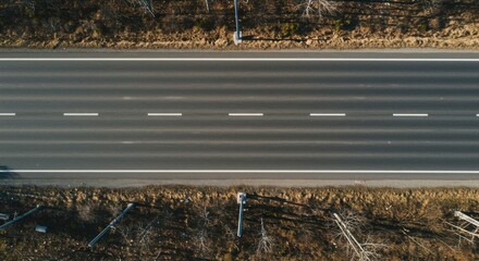 High-angle view of a highway