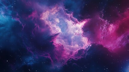 Colorful nebula deep in space with floating stars a stunning photo for creative designs