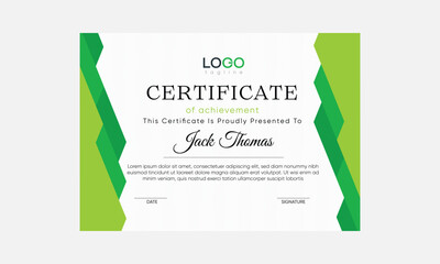 achievement certificate. customizable certificate vector. certificate template