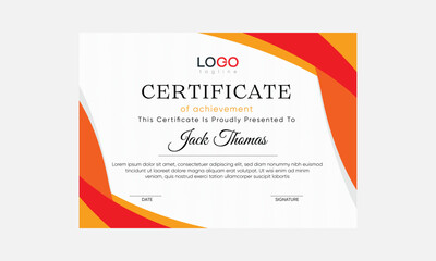 certificate inspirational design. vector certificate. simple certificates design
