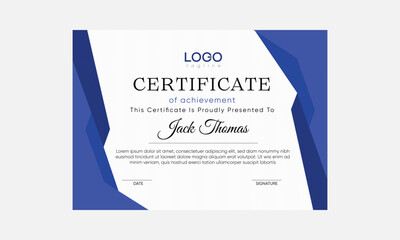 certificate of achievement. vector certificate template. certificate background