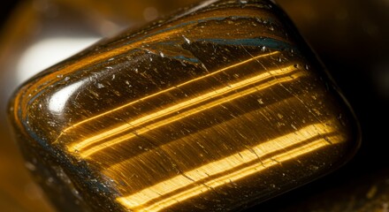 Tiger's Eye Gemstone Close-up