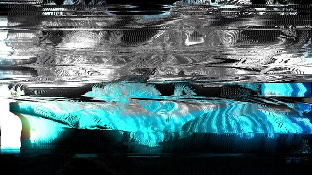 Glitch VHS transition with distortion noise bad signal and error screen effect for overlays and video cuts
