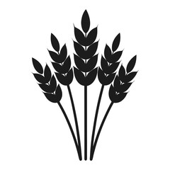 Silhouette image of a bunch of wheat seeds