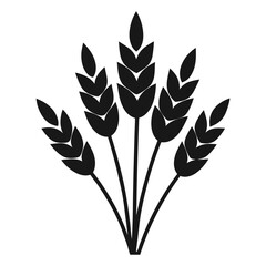 Silhouette image of a bunch of wheat seeds