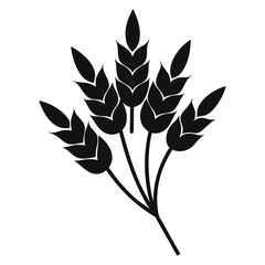 Silhouette image of a bunch of wheat seeds