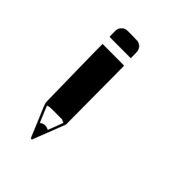 Minimalist Black SVG Silhouette of a Pencil for Education and Learning Design Projects