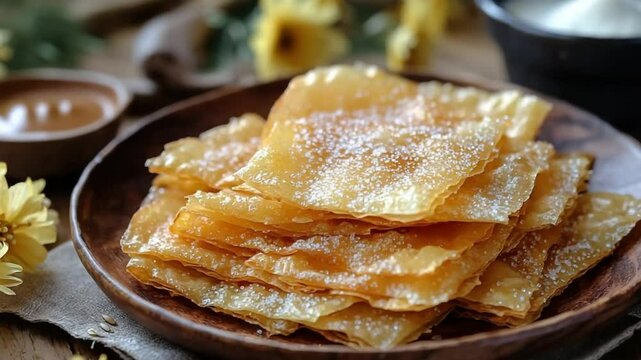 thai roti with sugar desser video