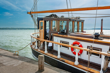 old ship at the marina