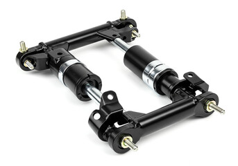 Connected Dual Shock Absorbers with Stabilizer Bar – Isolated Automotive Suspension System Component