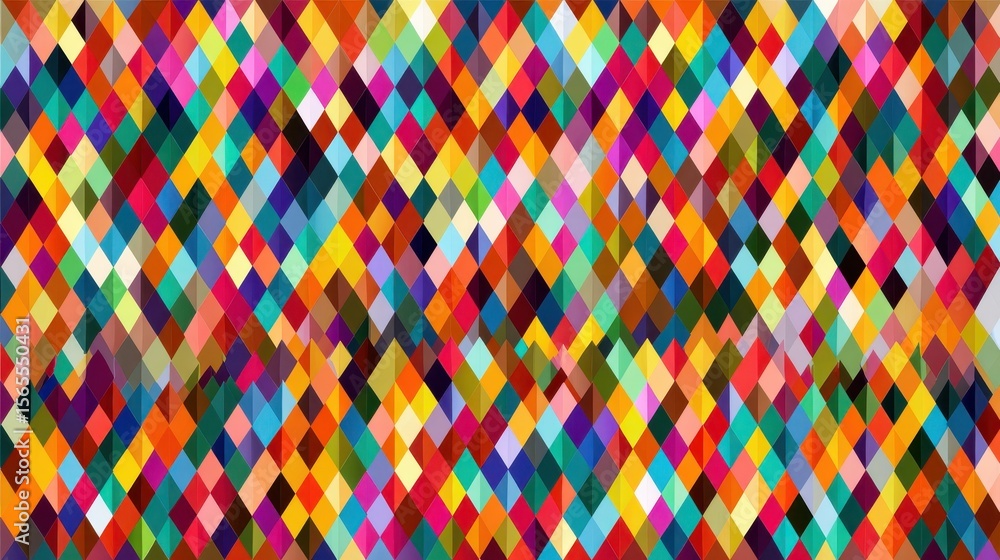 Poster abstract colorful mosaic seamless vector background. graphic pattern with rhombus elements. vector s
