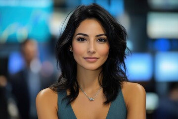 Confident woman in professional setting