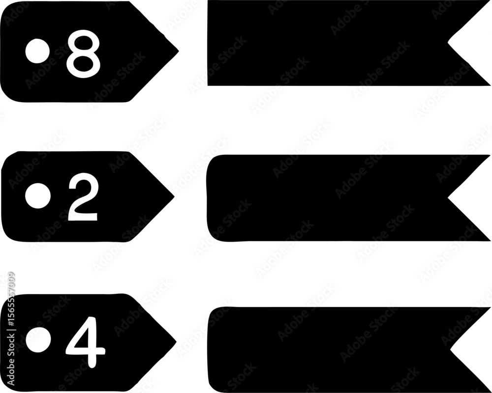Poster a versatile vector set of black and white web icons, buttons, and labels for your website design and
