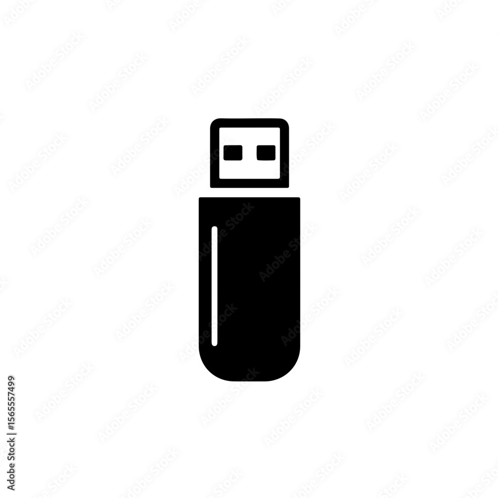 Poster usb flash drive memory vector