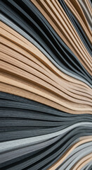 Abstract Wood and Grey Layered Waves