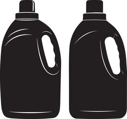 Detergent bottle silhouette vector illustration