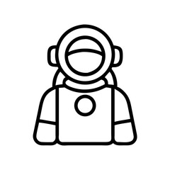 Minimalist Astronaut Icon Representing Space Exploration and Future Technology Concepts