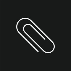Office Paperclip Icon for Attaching Files in Email and Binding Paper Documents