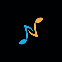 letters n and nd text logo design vector