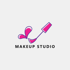 nail beauty salon logo design vector