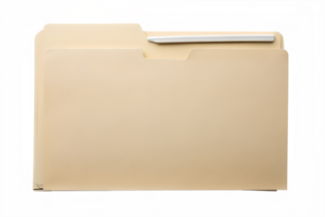 Organized Filing A Simple Tan File Folder with a White Label