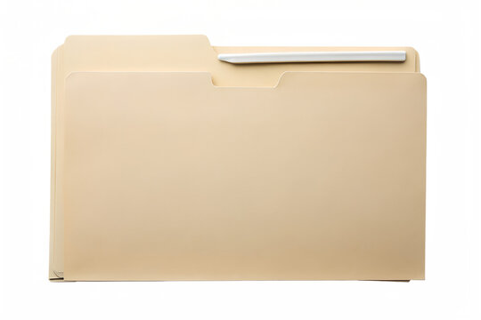 Organized Filing A Simple Tan File Folder with a White Label