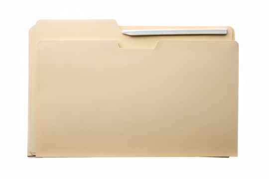 Organized Filing A Simple Tan File Folder with a White Label