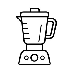 Fototapeta premium Minimalist Blender Icon Illustration in Black and White Outline Style