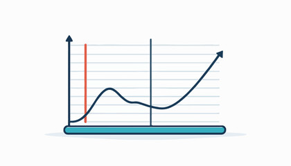 Obraz premium Upward Trend Graph Illustration Representing Success