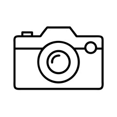 Simple minimalistic camera icon, ideal for graphic design projects and photography apps