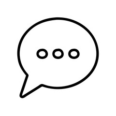 Icon of a speech bubble with three dots indicating typing or thought