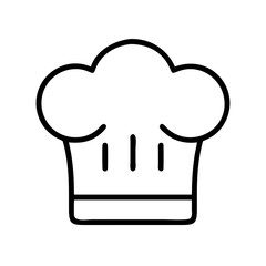 Minimalist Chef's Hat Icon Illustrating Culinary Skills and Restaurant Symbolism