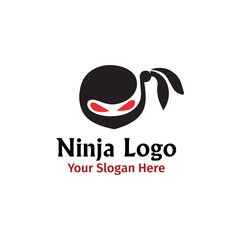 ninja martial arts logo design vector © awa