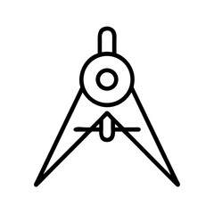 Black and White Compass, Drafting Instrument for Precise Circle Creation
